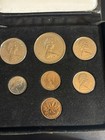 1974 Royal Canadian Mint 7 Coin Set In Red Leather Case