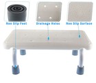 Shower Stool Non-slip Bathroom Step Stool With Drainage Holes 16x16x6 Inch