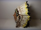 Vintage American Indian Chief Head Bust Canister   Trinket Box     ramer Mold 