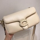 New Coach Pillow Tabby Crossbody Shoulder Bag Leather White