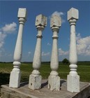 4 Balusters White Wood Architectural Salvage Spindles Porch Post House Trim A39 