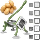French Fry Cutter Commercial Potato Slicer With Suction Feet Complete Set  In   