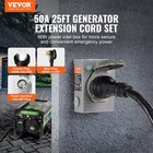 50 Amp Generator Cord And Power Inlet Box Kit  25ft  Nema 14-50p ss2-50r Stw 6 3