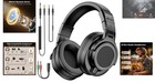 Wired Studio Headphones - 50mm Drivers  Dual Jack For Mixing   Podcasting