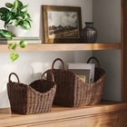 Dark Stain Rattan Basket Brown - Threshold   
