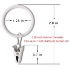 Weekseight 40 Pack White Curtain Rings With Clips Curtain Hooks Hangers Clip    