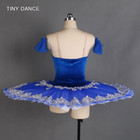 Deep Blue Velvet Bodice Ballet Pancake Girls Performance Ballerina Tutu Dress