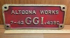 Gg1 Altoona Works  7-42  4390  Walter Lee Inc  Resin Sign
