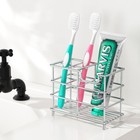 Toothbrush Holders For Bathroom  5 Slots Silver Stainless Steel Bathroom