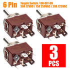 3x Heavy Duty Dpdt On-on Toggle Switch 20a 125v  15a 250v Spade Terminals