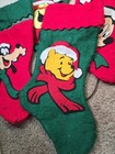  4 Vintage Disney Winnie The Pooh   Mickey Mouse Christmas Felt Stocking 18  