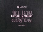 Mosaic Shirt Mens 2xl Dark Heather Graphic All Day Faithfully Serving Tee
