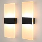 2x Modern Led Wall Lighting Up Down Cube Room Sconce Lamp Fixture Indoor Outdoor