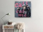 Banksy Chimpanzee With Cellphone Canvas Print - Unique Home Decor
