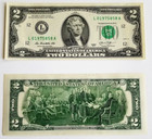 Usa Uncirculated Sequential Two Dollar Bill  2 Banknote - One Note Uncirculated