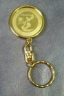 Okinawa Japan  Gyokusendo Kindom Villiage Gold Tone Vintage Keychain