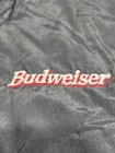 Vintage Budweiser Beer Delivery Driver Employee Jacket Bomber Black Zip Snap Xl