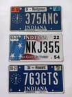 3 Indiana License Plates 2012 2013 375amc Nkj355 763gts
