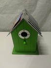 Wren   Chickadee Tin Roof Birdhouse - Colorful Bird House Home Garden Decor