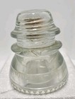Vintage Hemingray 42 Clear Glass Insulator   Made In Usa   Great Paper Weight 