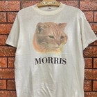 Vintage 80s Morris The Cat Legendary Advertisement Cat Photo Print T Shirt