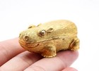 1970 s Revlon Charlie Happy Hippo Solid Perfume Compact Gold Tone Vintage
