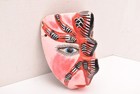Atq Mexican Guerrero Folk Art Carved Wood Spider Face Vtg Man Dance Mask 10 5 