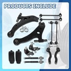14pcs Front Lower Control Arm Tie Rods Replacement For Toyota Camry 2007-2011