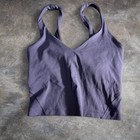 Lululemon Purple Align Tank cropped Shelf Bra Top Women s Size 0