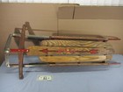Vintage Flexible Flyer Wooden Snow Sled Model 51 Wood Slat Red Steel