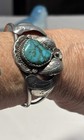 Vintage Turquoise And Sterling Silver Cuff Bracelet