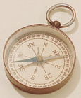 Vintage Brass Pocket Compass Made I Japan Wwii Era Maritime Nautical Marine Tool