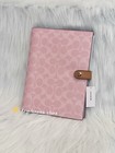 Coach Notebook In Signature Canvas 2026 New Release Powder Pink Color