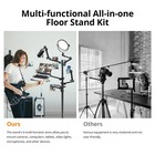 Gvm 5-in-1 Movable Live Streaming Floor Stand Kit With Wheels  Overhead Camer   