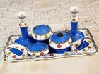 Antique 11pc Porcelain Hand Painted Vanity Dresser Set - J h w    Sons