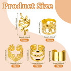 50pcs Gold Hair Jewelry For Braids Dreadlocks Hair Cuffs Beads Charms For Wome