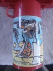 1984 Aladdin Hasbro Transformers Vintage Original Plastic Lunch Box W thermos