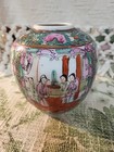 Vintage Rose Medallion Hand-painted Chinoiserie Canton Chinese Porcelain