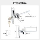 Garage Door Keyed T Handle Lock With 2 Keys Universal Replacement Brand-new Us