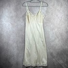 Vintage Lot Of 3 Full Slip Dress Womens White Black Cream Lace Trim 