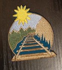 Adventure Train Tracks Sew   Iron On Patch Love Rail Trips Cloth Badge Applique 