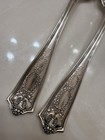 Pair Tiffany   Co Winthrop Sterling Silver Serving Spoons Pat 1909