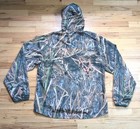 Mossy Oak Browning Wicked Wing Rain Shell Hooded Zip Jacket Pockets Mens - Large