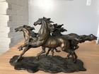 Signed Gabriella Veronese Sculpture     wild Horses Of Camargue  Horse Sculpture