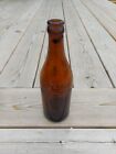 Gutsch Sheboygan Vintage Amber Glass Beer Bottle Antique Bar Display Man Room 