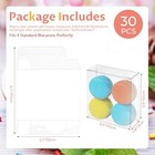 30 Pack Small Clear Plastic Favor Treat Boxes 4x4x1 2