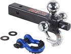 Tri-ball Hitch Mount W  Shackle   Hook For Trailer 2  Receiver  Tow Capacity