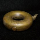 Old Chinese Bronze Carving Plum Blossom Water Drop Gift Collection Diameter 8 Cm