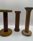 Lot Of 7 Vtg Wooden Industrial Textile Sewing Bobbin Spools Spindles Beehive