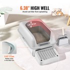 6 In Deep Cat Litter Box Odor-free Litter Box With Filtering Foot Board
